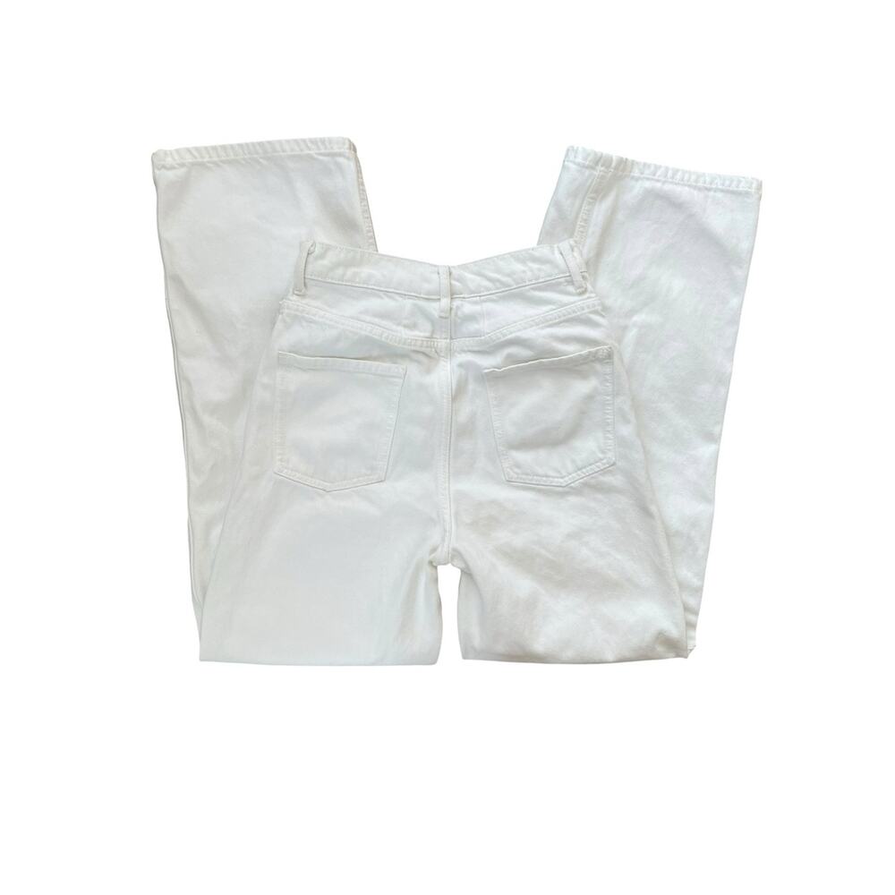Sandro Paris Women’s White Blanc Denim High Waisted Straight Leg Jeans Size 36 - Picture 9 of 12